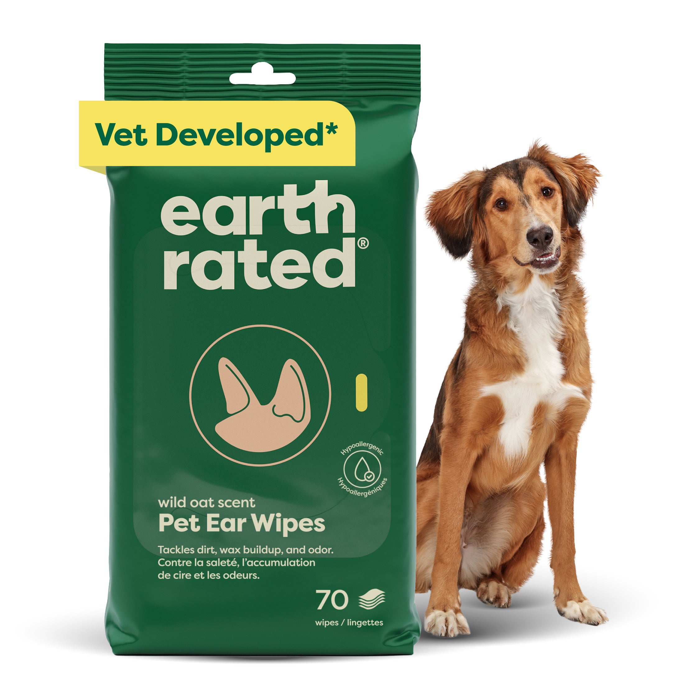 Earth Rated Dog Ear Wipes
